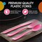 Party Solids 100 Pcs Disposable Utensils – Heavy Duty Plastic Cutlery Set – Premium Plastic Forks, Spoons or Knives for Parties, Events, Catering & Tableware Supplies by Exquisite